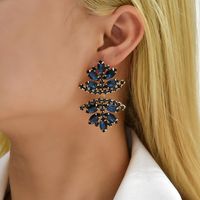 Glam French Style Beach Maple Leaf Copper Alloy Inlay Artificial Gemstones Women's Drop Earrings main image 6