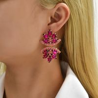 Glam French Style Beach Maple Leaf Copper Alloy Inlay Artificial Gemstones Women's Drop Earrings main image 9