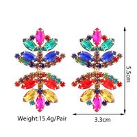 Glam French Style Beach Maple Leaf Copper Alloy Inlay Artificial Gemstones Women's Drop Earrings main image 5