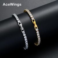 Mode Couleur Unie Le Cuivre Placage Incruster Zircon Bracelets 1 Pièce sku image 2