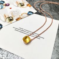 Einfacher Stil Quadrat Kupfer Inlay Kristall Weißgold Plattiert Halskette sku image 59