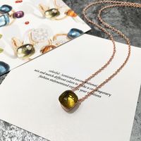 Einfacher Stil Quadrat Kupfer Inlay Kristall Weißgold Plattiert Halskette sku image 58
