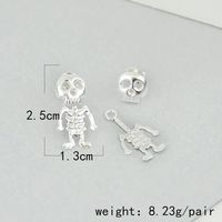 Hip-hop Skeleton Skull Alloy Plating Women's Ear Studs sku image 1