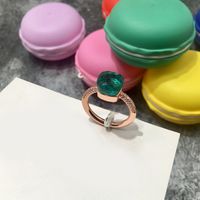 Simple Style Square Copper Plating Inlay Crystal Zircon Gold Plated Rings main image 6