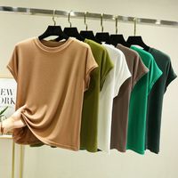 Women's T-shirt Short Sleeve T-shirts Casual Classic Style Solid Color main image 5