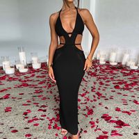 Women's Sexy Solid Color Backless 1 Piece Cover Ups main image 3