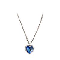 Elegant Luxurious Heart Shape Alloy Inlay Rhinestones Women's Pendant Necklace main image 3