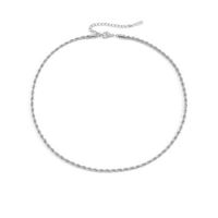 Acier Inoxydable Plaqué Or 14K Mode Placage Forme En U Collier sku image 2