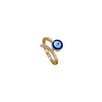 Brass Streetwear Plating Inlay Eye Zircon Open Ring main image 2