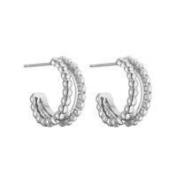 1 Pair Simple Style U Shape Inlay Copper Pearl Ear Studs sku image 4