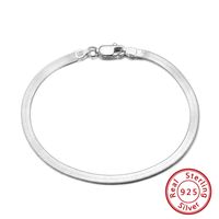 De Gros Style Simple Couleur Unie Argent Sterling Patchwork Placage Plaqué Or Bracelets sku image 8