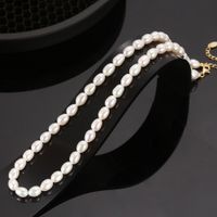 Elegant Simple Style Round Freshwater Pearl Sterling Silver Beaded Necklace main image 3