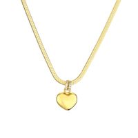 Simple Style Heart Shape Copper Zircon Bracelets Earrings Necklace In Bulk main image 3