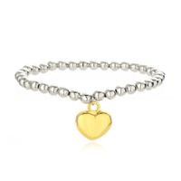 Simple Style Heart Shape Copper Zircon Bracelets Earrings Necklace In Bulk sku image 6