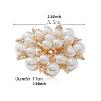 Exaggerated Flower Alloy Inlay Artificial Pearls Rhinestones Women's Rings main image 2