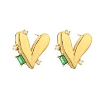 1 Pair Simple Style Geometric Plating Inlay Copper Zircon Earrings main image 5