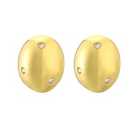 1 Pair Simple Style Geometric Plating Inlay Copper Zircon Earrings main image 2