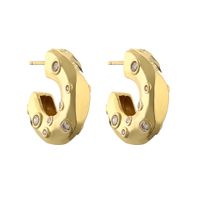1 Pair Simple Style Geometric Plating Inlay Copper Zircon Earrings sku image 11
