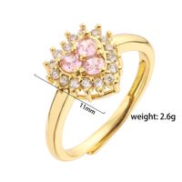 Ig Style Geometric Copper Plating Inlay Zircon Open Ring main image 5
