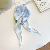 Women's Ig Style Simple Style Flower Satin Printing Silk Scarf sku image 9