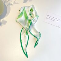 Women's Ig Style Simple Style Flower Satin Printing Silk Scarf sku image 7