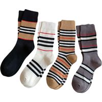 Frau Retro Klassischer Stil Streifen Baumwolle Ankle Socken Ein Paar main image 5