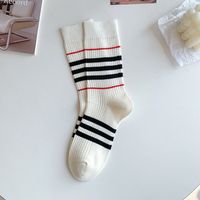 Femmes Rétro Style Classique Bande Coton Cheville Chaussettes Une Paire sku image 2