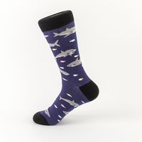 Men's Casual Color Block Cotton Ankle Socks A Pair sku image 2