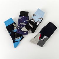 Men's Casual Color Block Cotton Ankle Socks A Pair main image 5