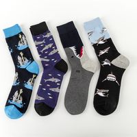 Men's Casual Color Block Cotton Ankle Socks A Pair main image 1