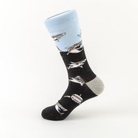 Men's Casual Color Block Cotton Ankle Socks A Pair sku image 4