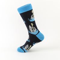 Men's Casual Color Block Cotton Ankle Socks A Pair sku image 3