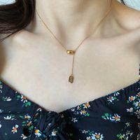 304 Stainless Steel 18K Gold Plated Elegant Simple Style Plating Irregular Solid Color Necklace main image 4