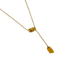 Edelstahl 304 18 Karat Vergoldet Elegant Einfacher Stil Überzug Irregulär Einfarbig Halskette main image 2