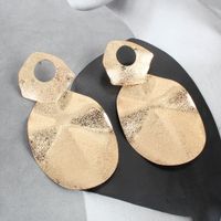 Retro Exaggerated Irregular Oval Metal Patchwork Women's Earrings main image 5