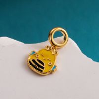Cute Sweet Animal Stainless Steel Copper Enamel Zircon 14k Gold Plated 18k Gold Plated Charms Jewelry Accessories sku image 9