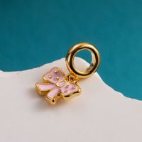 Cute Sweet Animal Stainless Steel Copper Enamel Zircon 14k Gold Plated 18k Gold Plated Charms Jewelry Accessories sku image 15