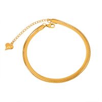 Wholesale Jewelry Elegant Basic Solid Color Titanium Steel 18k Gold Plated Anklet main image 5