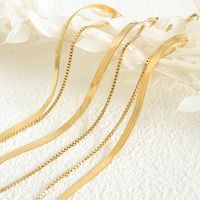 Wholesale Jewelry Elegant Basic Solid Color Titanium Steel 18k Gold Plated Anklet main image 2