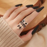 Casual Vintage Style Owl Alloy Enamel Plating Inlay Rhinestones Women's Rings main image 1