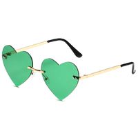 Simple Style Classic Style Heart Shape Pc Special-shaped Mirror Frameless Women's Sunglasses sku image 2