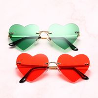 Simple Style Classic Style Heart Shape Pc Special-shaped Mirror Frameless Women's Sunglasses main image 1