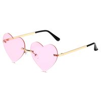 Simple Style Classic Style Heart Shape Pc Special-shaped Mirror Frameless Women's Sunglasses sku image 3