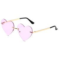 Simple Style Classic Style Heart Shape Pc Special-shaped Mirror Frameless Women's Sunglasses sku image 5