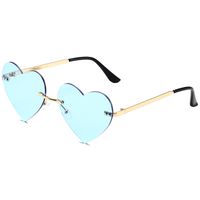 Simple Style Classic Style Heart Shape Pc Special-shaped Mirror Frameless Women's Sunglasses sku image 6