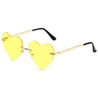 Simple Style Classic Style Heart Shape Pc Special-shaped Mirror Frameless Women's Sunglasses sku image 4