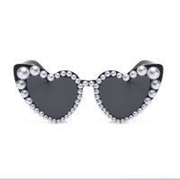 Simple Style Heart Shape Pc Polygon Inlaid Pearls Full Frame Women's Sunglasses main image 6