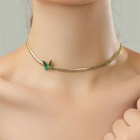 Ig Style Sweet Butterfly Titanium Steel Plating 18k Gold Plated Choker main image 6