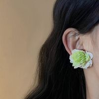 Sweet Flower Linen Women's Ear Studs main image 3