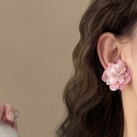Sweet Flower Linen Women's Ear Studs main image 2